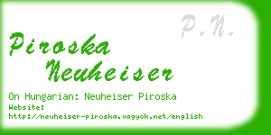 piroska neuheiser business card